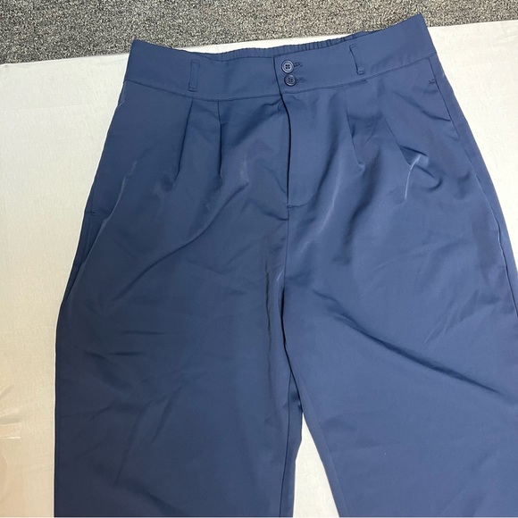 HALARA Navy Wide-Leg High-Waist Pants - Picture 5 of 10